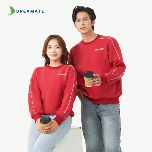 Áo sweater đồng phục đỏ trắng Svez