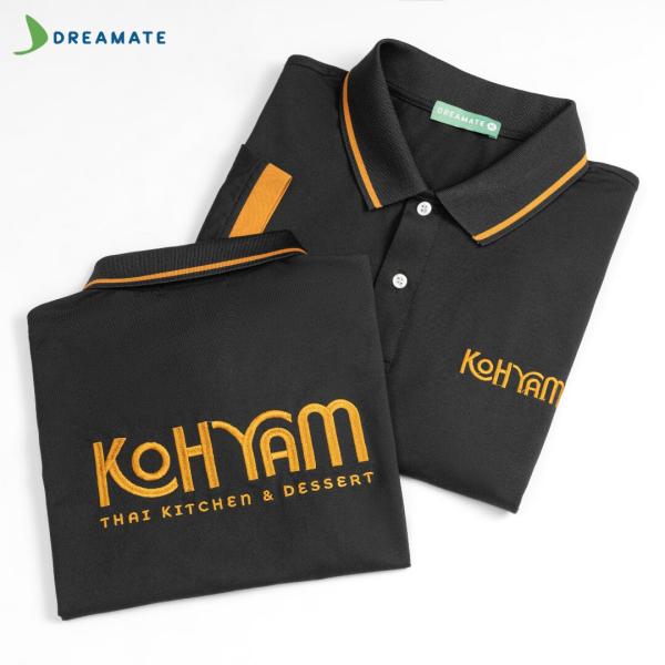 Đồng phục nhà hàng Koh Yam đen phối vàng