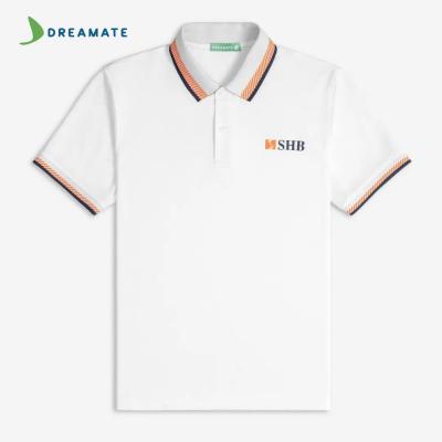 Áo polo đồng phục vàng trắng SHB