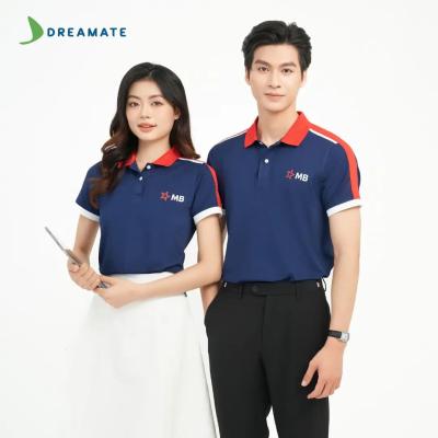 Áo polo đồng phục xanh đỏ MB Bank