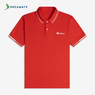 Áo polo đồng phục đỏ trắng Winmart