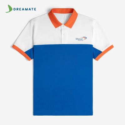 Áo polo đồng phục xanh trắng Masan