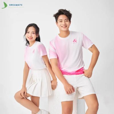 Áo đồng phục team building Sông Hồng trắng hồng