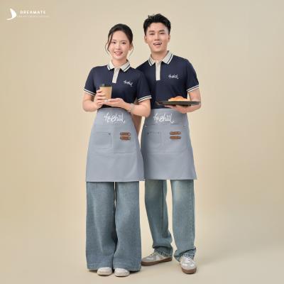 Áo thun raglan & tạp dề ngắn đồng phục