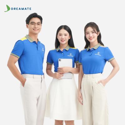 Áo polo đồng phục xanh phối vàng Kids Plaza