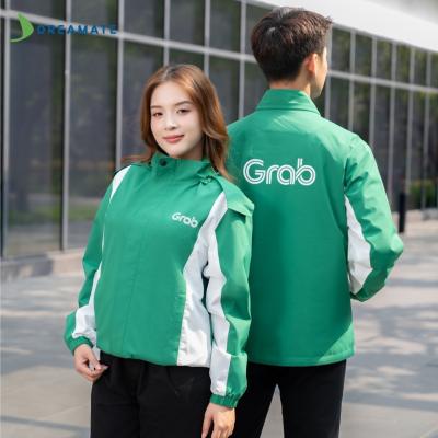 Áo khoác đồng phục Grab xanh trắng