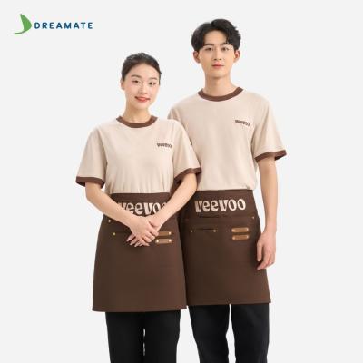 Đồng phục quán Veevoo Coffee nâu kem