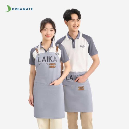 Đồng phục quán cafe Laika xám phối trắng