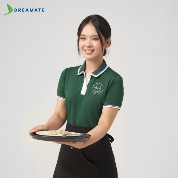 Đồng phục quán cafe MÂY KITCHENWARE xanh phối trắng