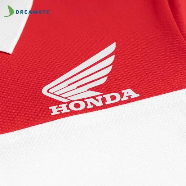 Áo polo đồng phục đỏ trắng Honda