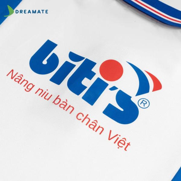 Áo polo đồng phục xanh trắng Biti’s