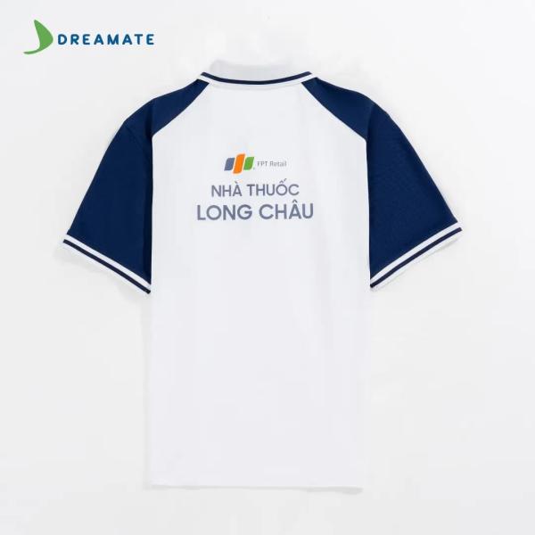 Áo polo đồng phục xanh trắng Nhà thuốc Long Châu