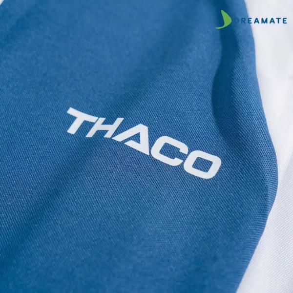 Áo polo đồng phục xanh trắng Thaco