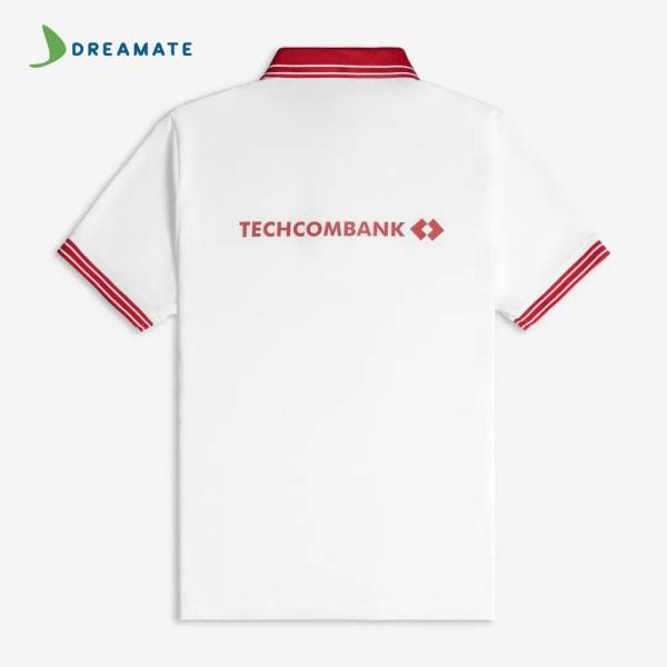 Áo polo đồng phục đỏ trắng Techcombank