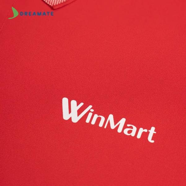 Áo polo đồng phục đỏ trắng Winmart