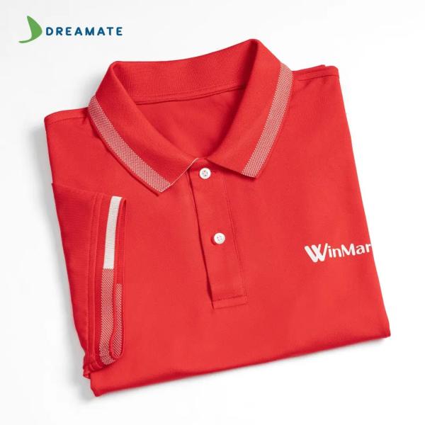 Áo polo đồng phục đỏ trắng Winmart