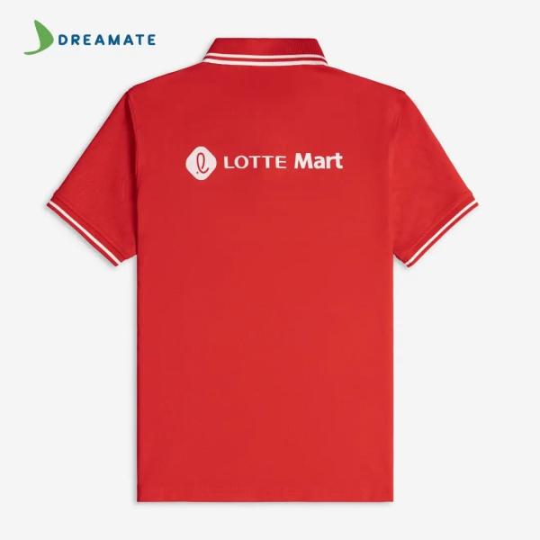 Áo polo đồng phục đỏ trắng Lotte