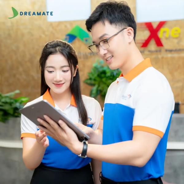 Áo polo đồng phục xanh trắng Masan