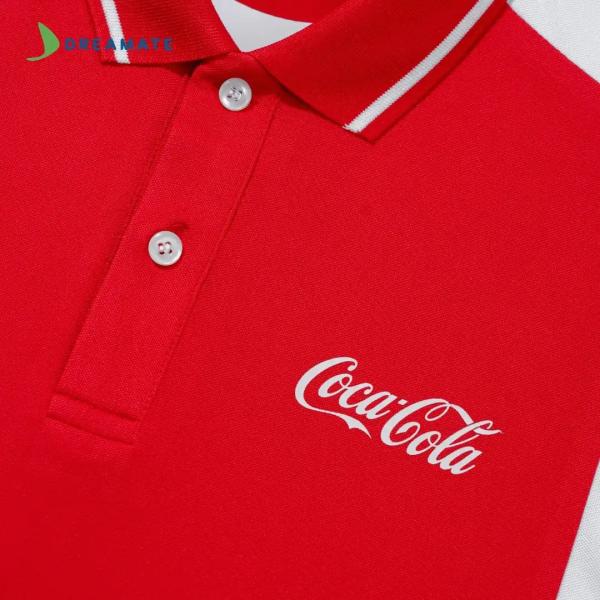 Áo polo đồng phục đỏ trắng Coca-Cola