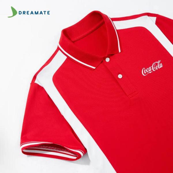 Áo polo đồng phục đỏ trắng Coca-Cola