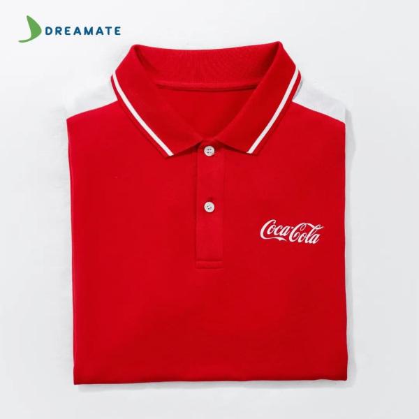 Áo polo đồng phục đỏ trắng Coca-Cola