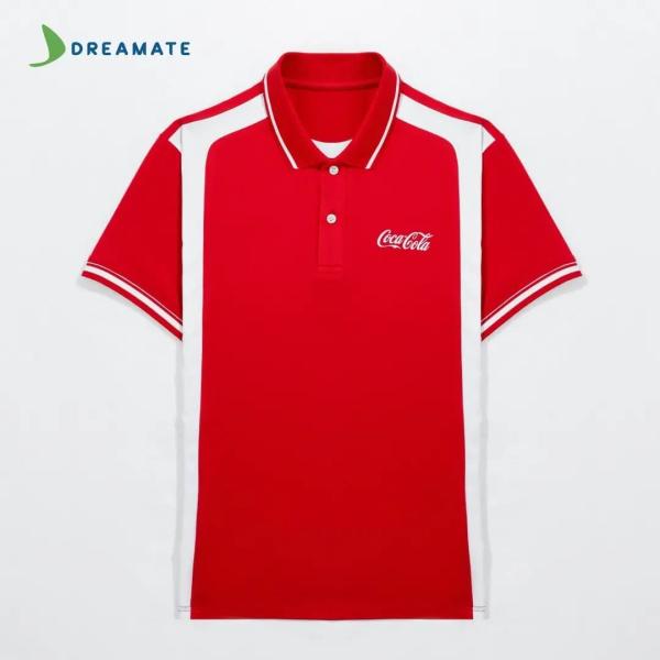 Áo polo đồng phục đỏ trắng Coca-Cola