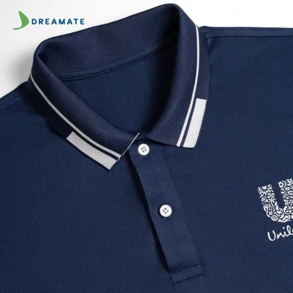 Áo polo đồng phục xanh trắng Unilever