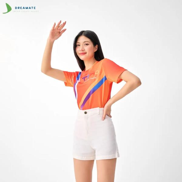 Áo đồng phục team building Timo Bank cam