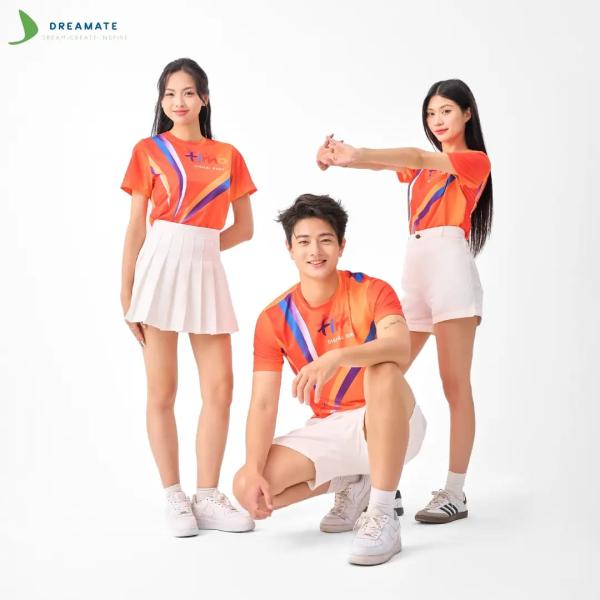 Áo đồng phục team building Timo Bank cam