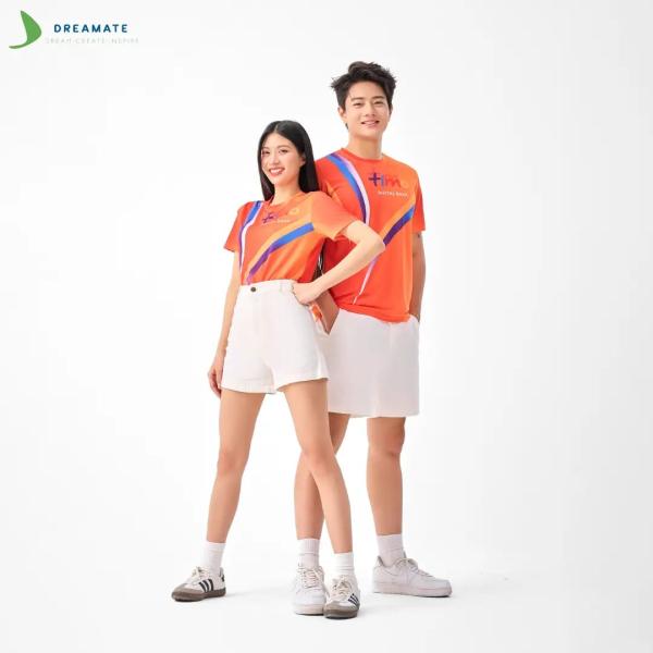 Áo đồng phục team building Timo Bank cam