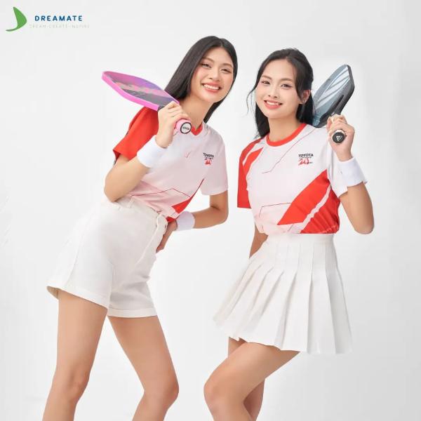 Áo đồng phục team building Toyota đỏ trắng