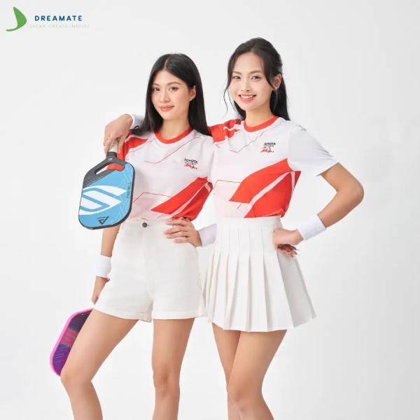 Áo đồng phục team building Toyota đỏ trắng