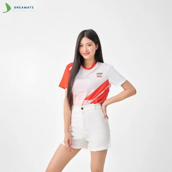 Áo đồng phục team building Toyota đỏ trắng