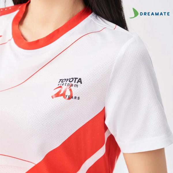 Áo đồng phục team building Toyota đỏ trắng