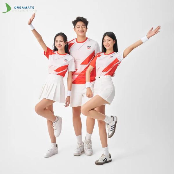 Áo đồng phục team building Toyota đỏ trắng