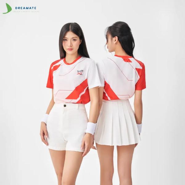Áo đồng phục team building Toyota đỏ trắng