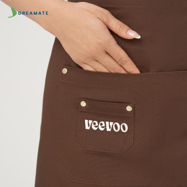 Đồng phục quán Veevoo Coffee nâu kem
