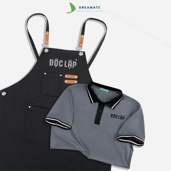Áo polo phối cổ & tạp dề dài đồng phục