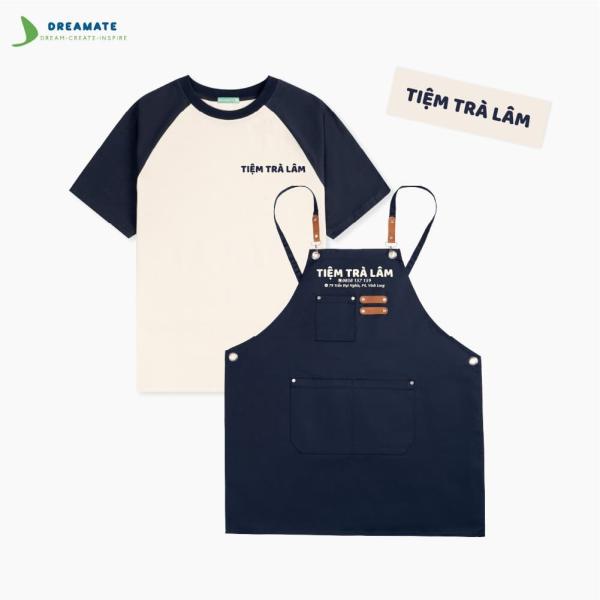 Áo thun raglan & tạp dề dài đồng phục