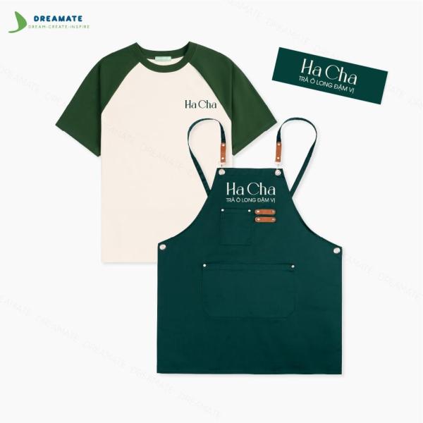 Áo thun raglan & tạp dề dài đồng phục
