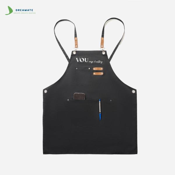 Tạp dề kaki dài đồng phục quán cafe - nhà hàng - khách sạn- Dreamate