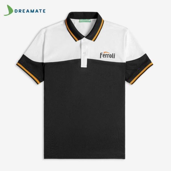 Áo polo đồng phục đen trắng Ferroli