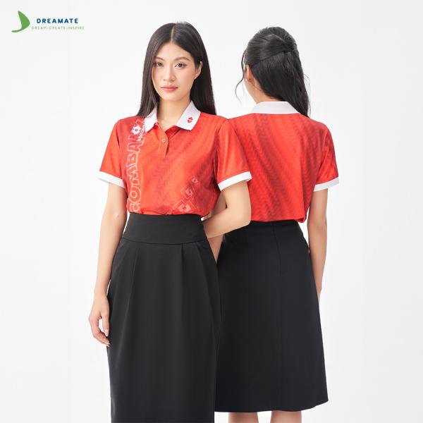 Áo đồng phục team building Techcombank đỏ trắng