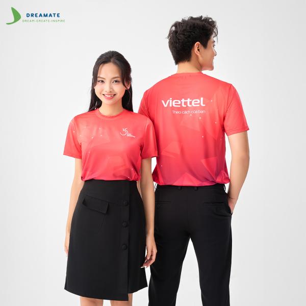 Áo đồng phục team building Viettel đỏ