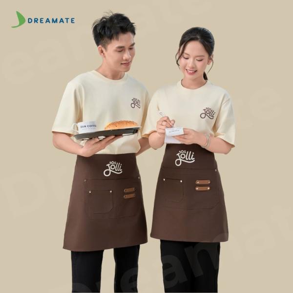 BST Áo thun trơn x tạp dề ngắn