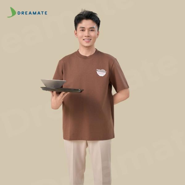 BST Áo thun trơn x tạp dề ngắn