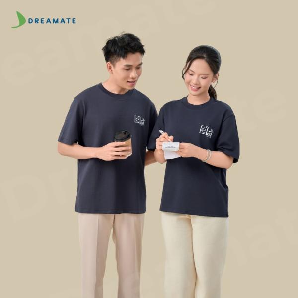 BST Áo thun trơn x tạp dề ngắn