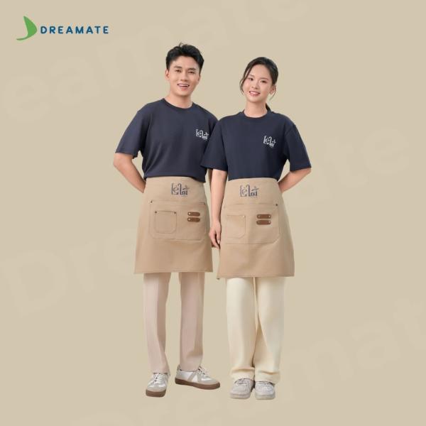BST Áo thun trơn x tạp dề ngắn