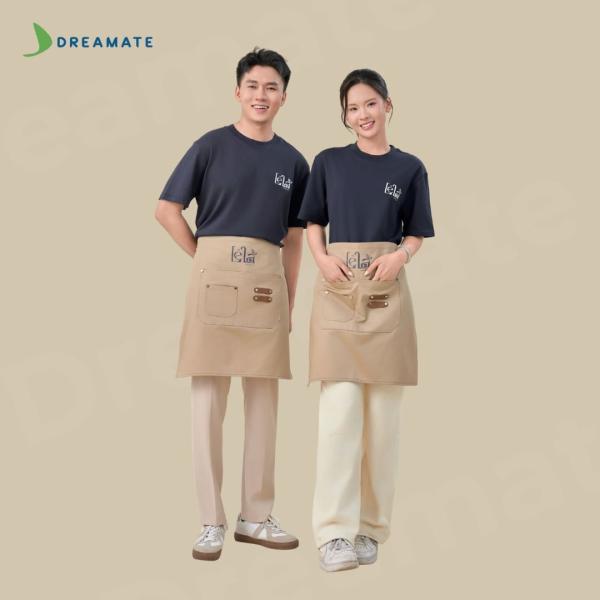 BST Áo thun trơn x tạp dề ngắn