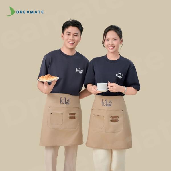 BST Áo thun trơn x tạp dề ngắn